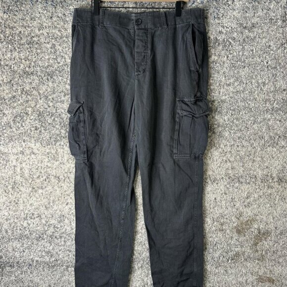 James Perse Cargo Pants Mens 34 Dark Gray 100% Cotton Utility Pockets MOSD1383 - Picture 1 of 8